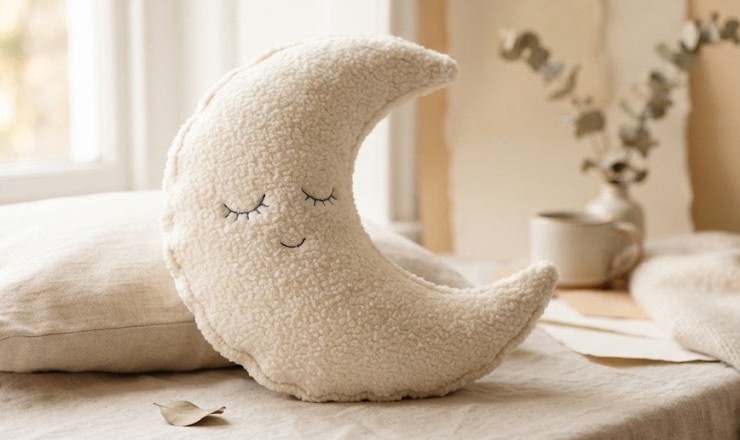 Plush Crescent Pillow
